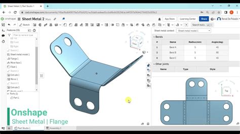 onshape sheet metal tutorial|sheet metal flat pattern layout.